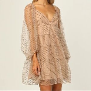 Netted Dot Dress. Perfect for a fall wedding guest
